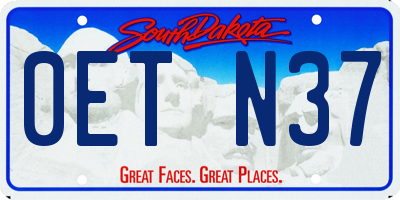 SD license plate 0ETN37