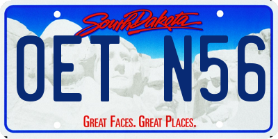 SD license plate 0ETN56