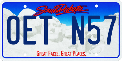 SD license plate 0ETN57