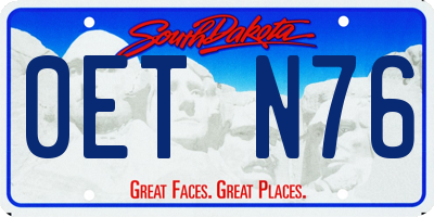 SD license plate 0ETN76