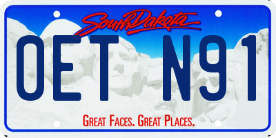SD license plate 0ETN91