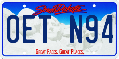 SD license plate 0ETN94
