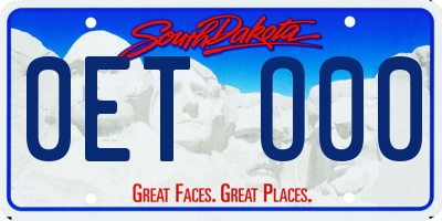 SD license plate 0ETO00