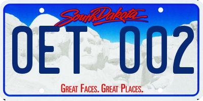 SD license plate 0ETO02