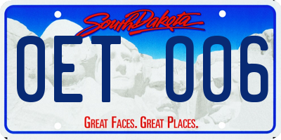 SD license plate 0ETO06