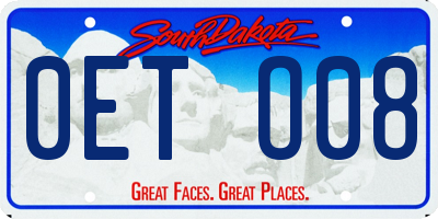 SD license plate 0ETO08