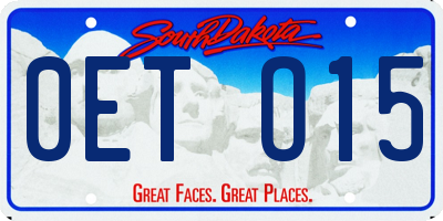 SD license plate 0ETO15