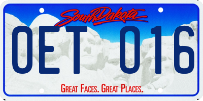 SD license plate 0ETO16