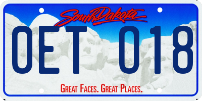 SD license plate 0ETO18