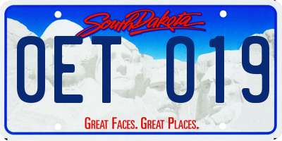 SD license plate 0ETO19