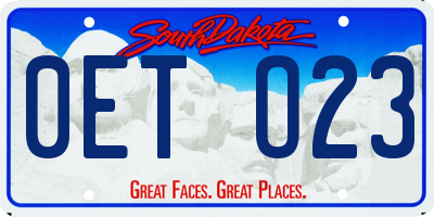 SD license plate 0ETO23