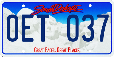 SD license plate 0ETO37