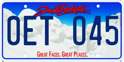 SD license plate 0ETO45