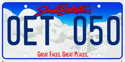 SD license plate 0ETO50