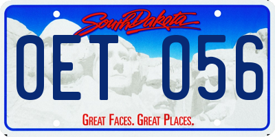 SD license plate 0ETO56