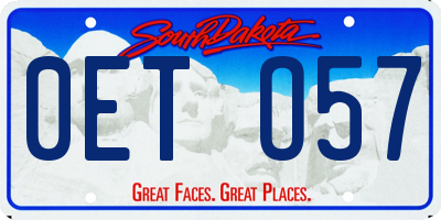 SD license plate 0ETO57