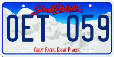 SD license plate 0ETO59