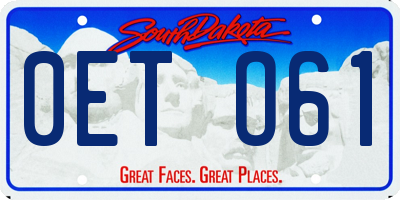 SD license plate 0ETO61