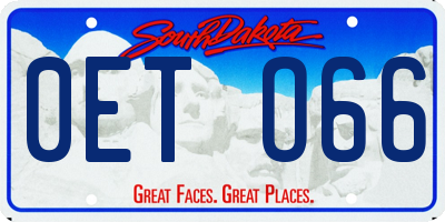 SD license plate 0ETO66