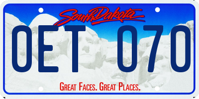 SD license plate 0ETO70