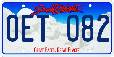 SD license plate 0ETO82