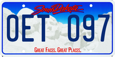 SD license plate 0ETO97