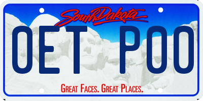 SD license plate 0ETP00