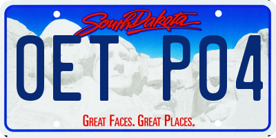 SD license plate 0ETP04