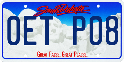 SD license plate 0ETP08