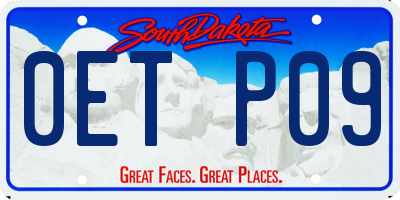 SD license plate 0ETP09