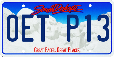 SD license plate 0ETP13