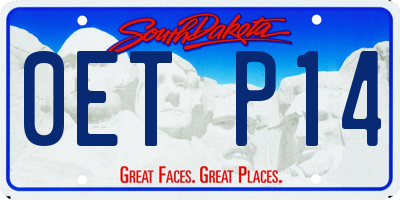 SD license plate 0ETP14