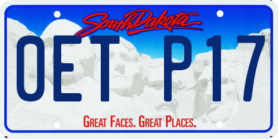 SD license plate 0ETP17