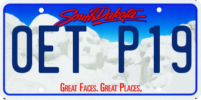 SD license plate 0ETP19