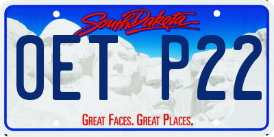 SD license plate 0ETP22
