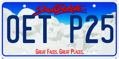 SD license plate 0ETP25