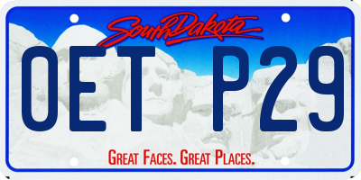 SD license plate 0ETP29