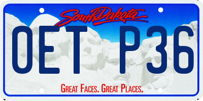 SD license plate 0ETP36