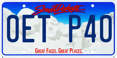 SD license plate 0ETP40