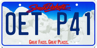 SD license plate 0ETP41