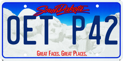 SD license plate 0ETP42