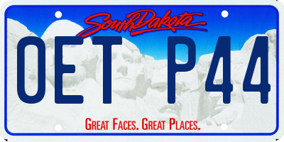 SD license plate 0ETP44