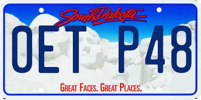 SD license plate 0ETP48