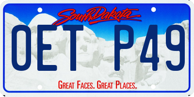 SD license plate 0ETP49