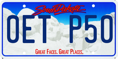 SD license plate 0ETP50