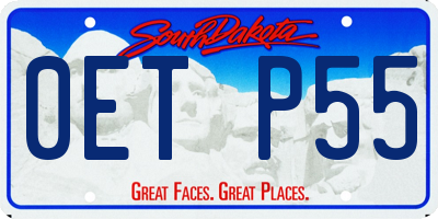 SD license plate 0ETP55