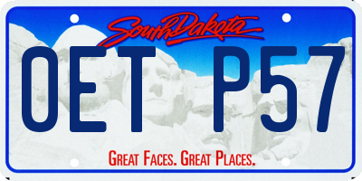 SD license plate 0ETP57