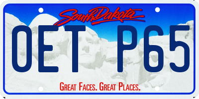SD license plate 0ETP65