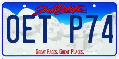 SD license plate 0ETP74