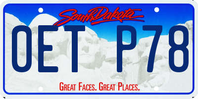 SD license plate 0ETP78